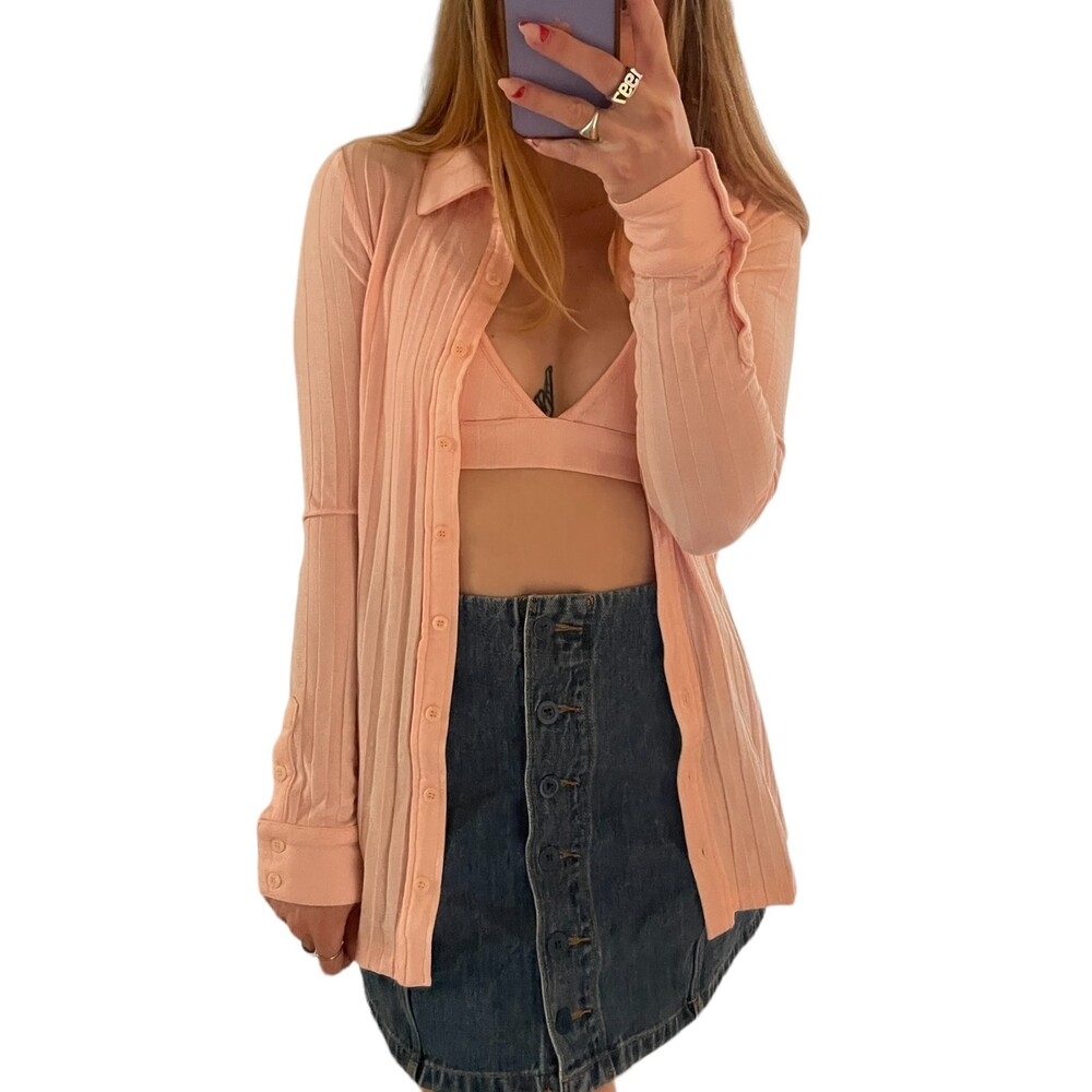 Jonathan Simkhai Collared Button Front Blouse and… - image 1